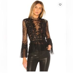 Bardot Black Lace Top